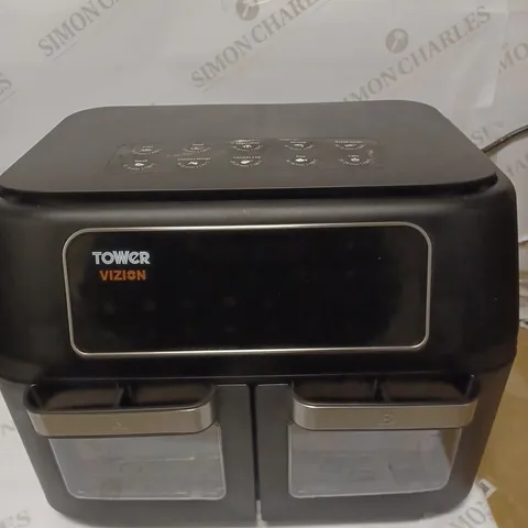 TOWER T17102, VORTX VIZION DUAL COMPARTMENT 11L AIR FRYER OVEN