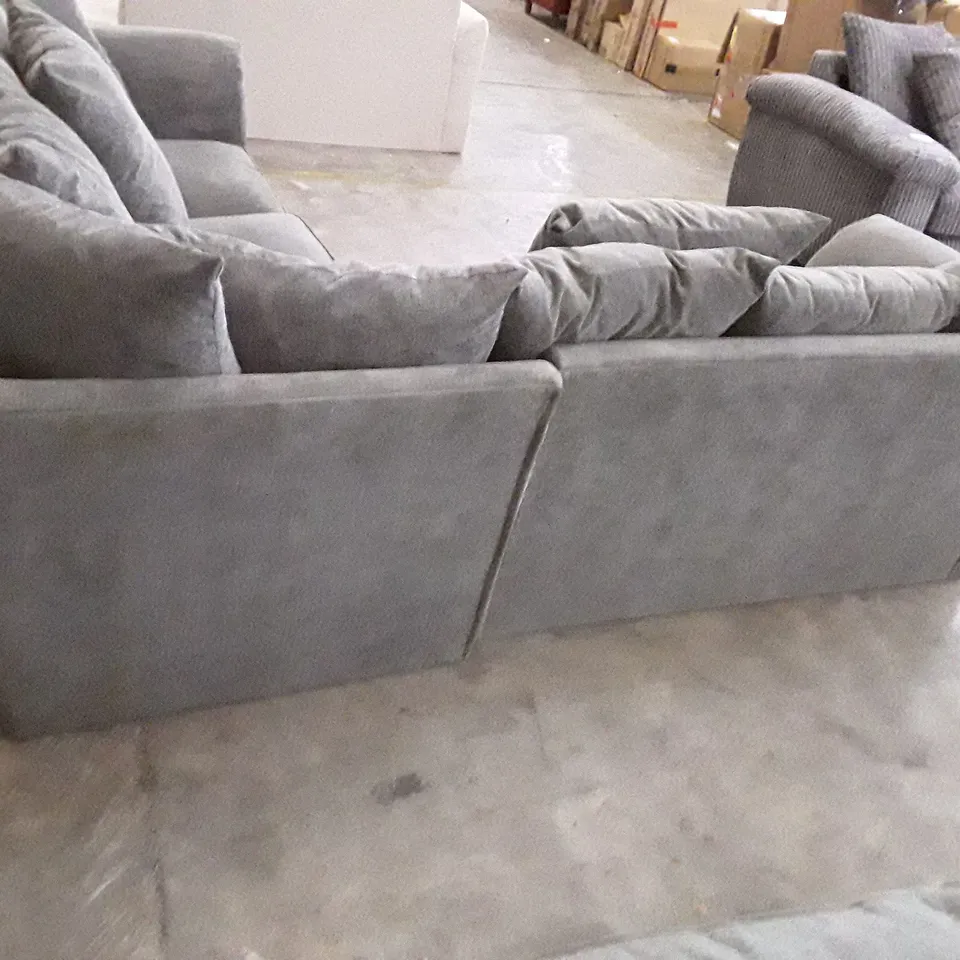 QUALITY DESIGNER L-SHAPED SOFA - GRAPHITE FABRIC (3 PIECES)
