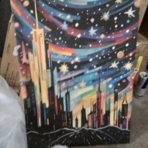 Boxed shooting star orphism print