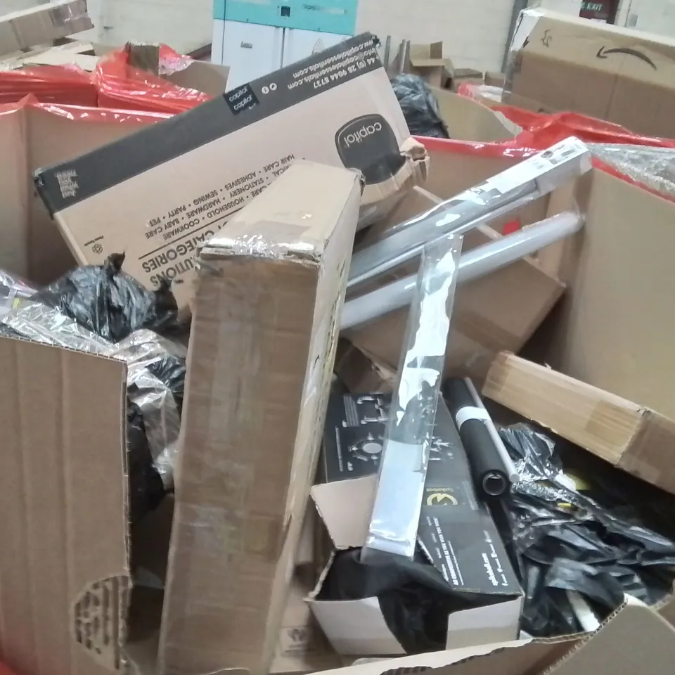 PALLET OF ASSORTED HOUSEHOLD GOODS AND PRODUCTS TO INCLUDE;VACUUM CLEANER,CAT TREADMILL,STORAGE BOX 
