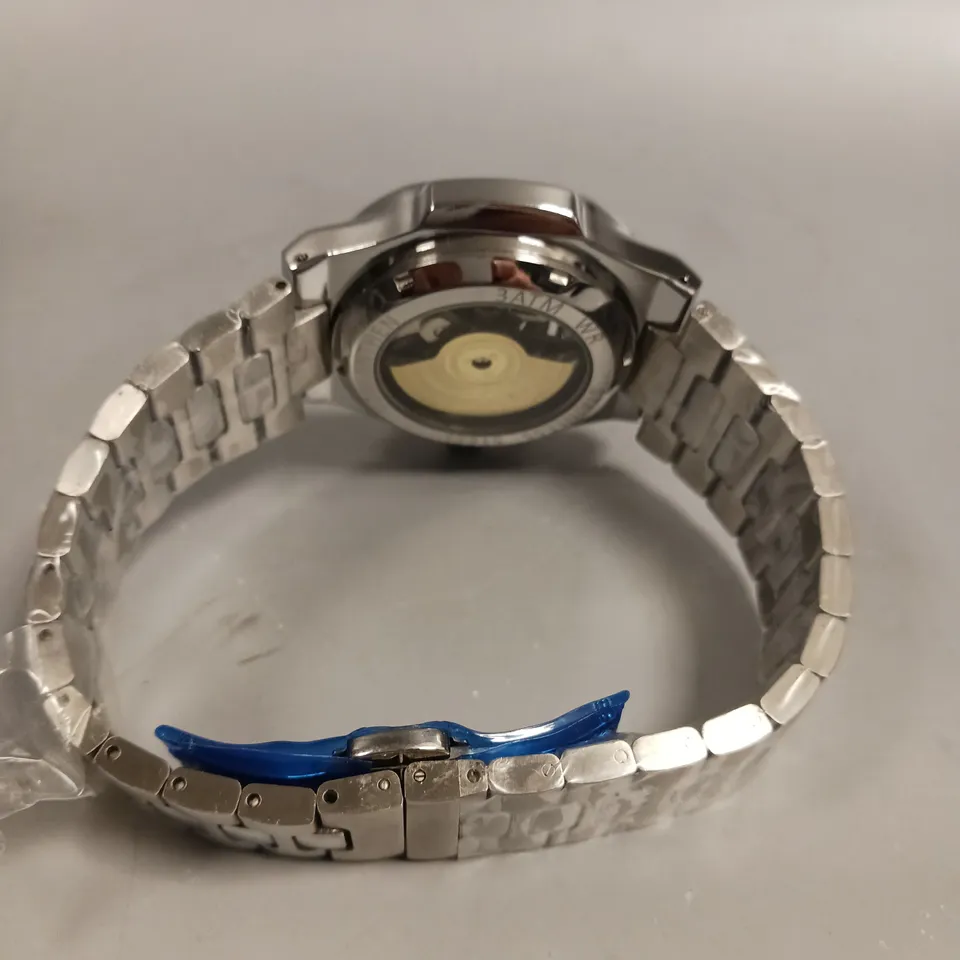 MENS VONLANTHEN AUTOMATIC WATCH – SKELETON DIAL – STAINLESS STEEL STRAP – GLASS EXHIBITION BACK CASE