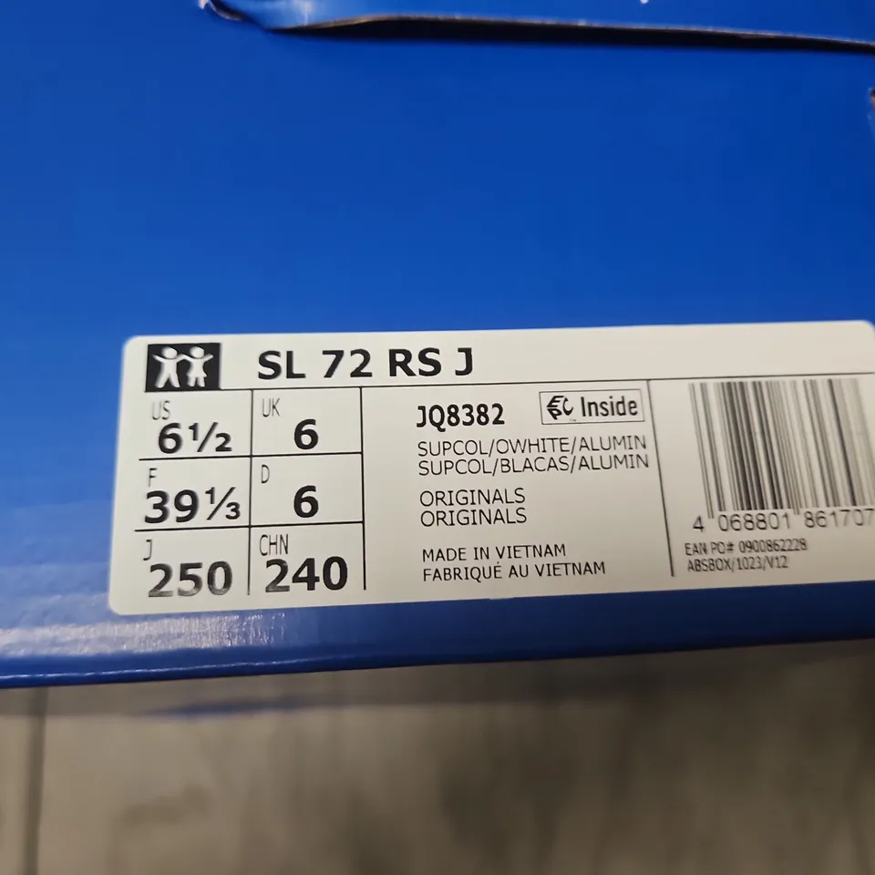 BOXED ADIDAS ORIGINALS SL72 RS J FLORAL SNEAKERS – SIZE UK 6