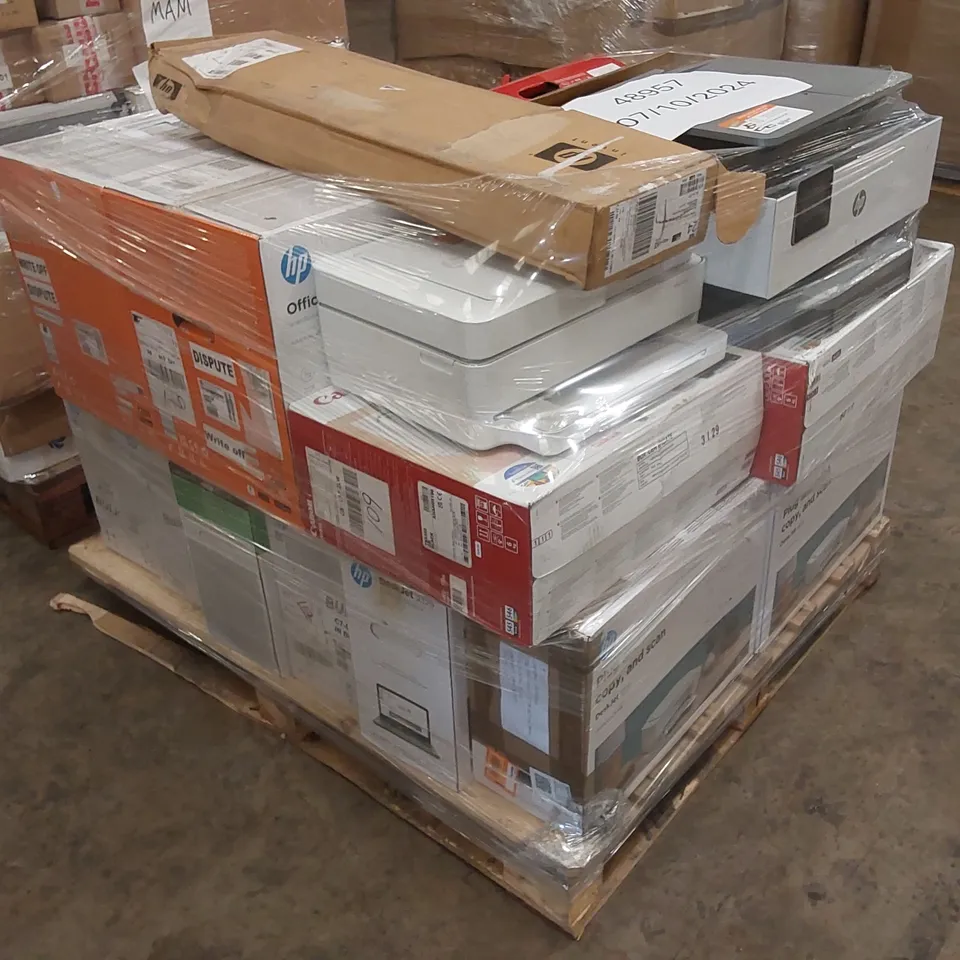 PALLET TO CONTAIN AN ASSORTMENT OF HP & CANON PRINTERS // MODELS MAY VARY
