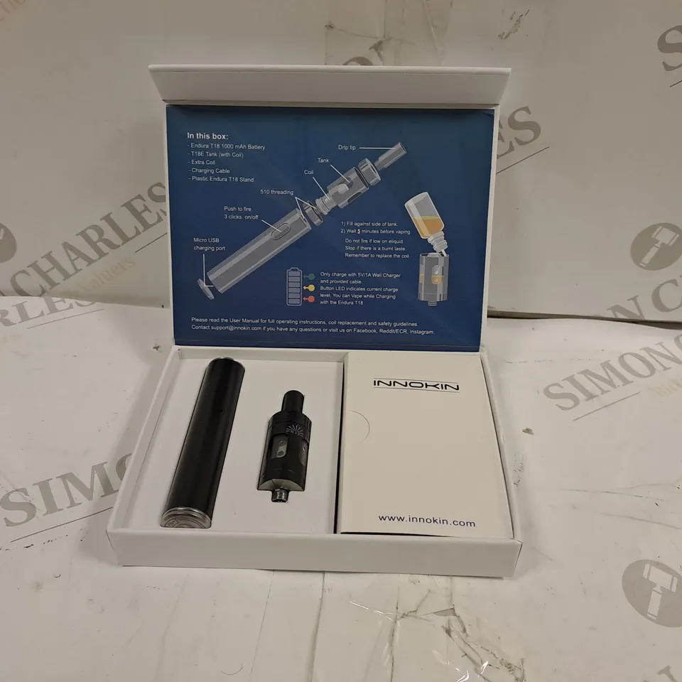 BOXED INNOKIN ENDURA T18E COMPLETE VAPING SYSTEM