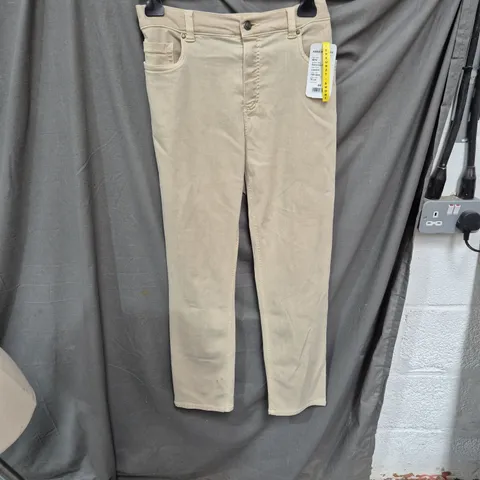 ANNA MONTANA DORA COMFORT FIT TROUSERS – STONE LONDON, SIZE 44, 76 CM