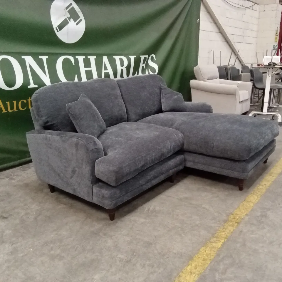 ELFUR 3 SEATER CHAISE SOFA - CHARCOAL