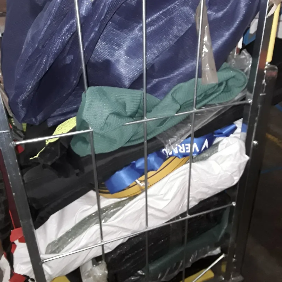 CAGE OF ASSORTED FABRIC  COVERS AND TARPS