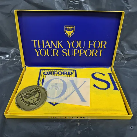 OXFORD UNITED 2024/25 SEASON SCARF & COASTER MERCHANDISE SET