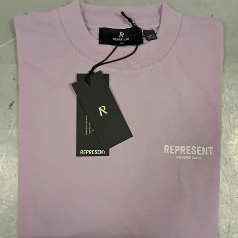 REPRESENT OWNERS CLUB T-SHIRT IN PASTEL LILAC SIZE XXS