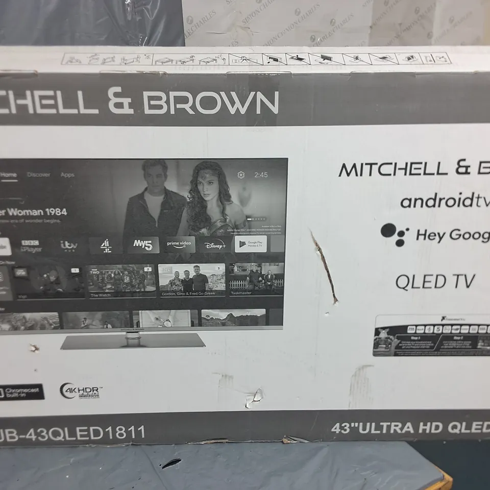 MITCHELL AND BROWN JB-43QLED1811  43 INCH QLED 4K ULTRA HD HDR SMART TV FREEVIEW PLAY