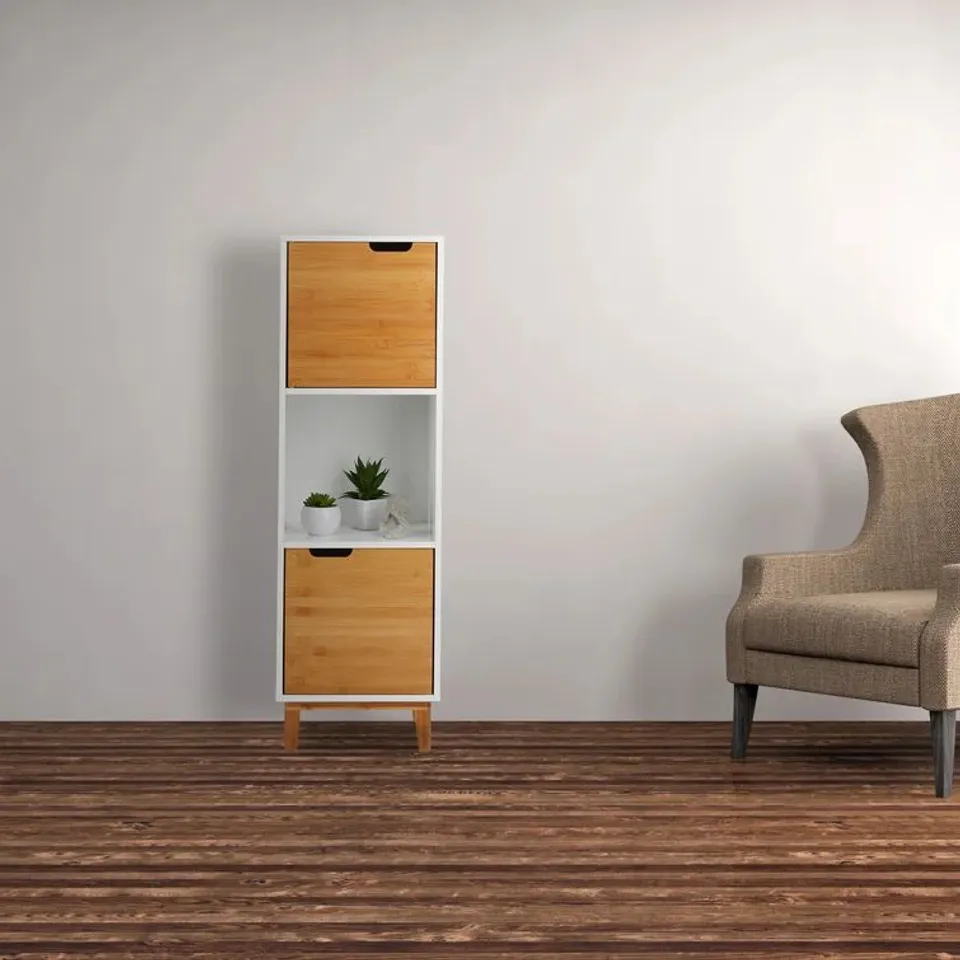 BOXED TYNDALE 32 X 71CM BATHROOM SHELF 