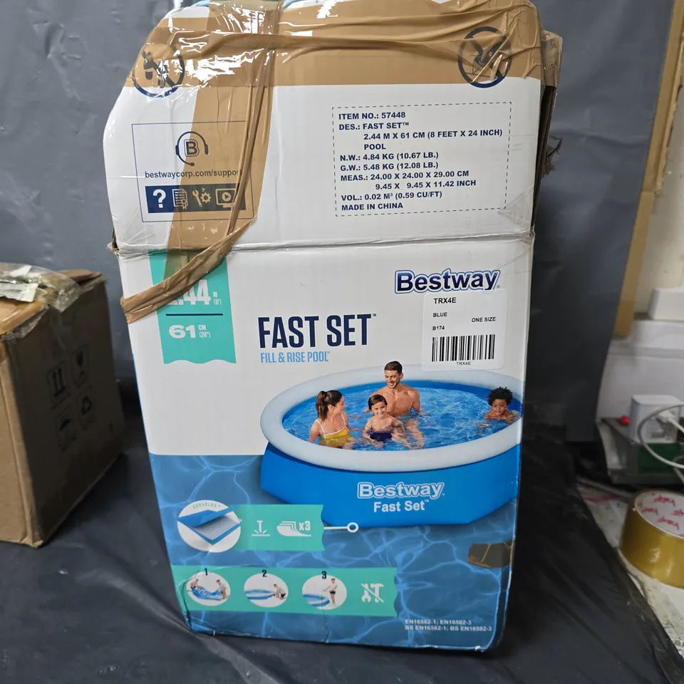 BESTWAY 8FT FAST SET POOL  RRP £44.99
