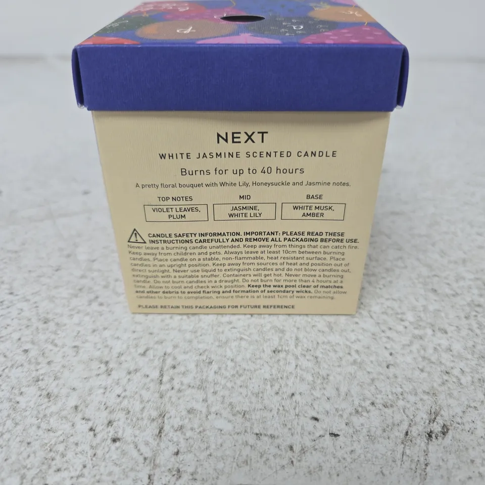 NEXT WHITE JASMINE SCENTED CANDLE – BOXED