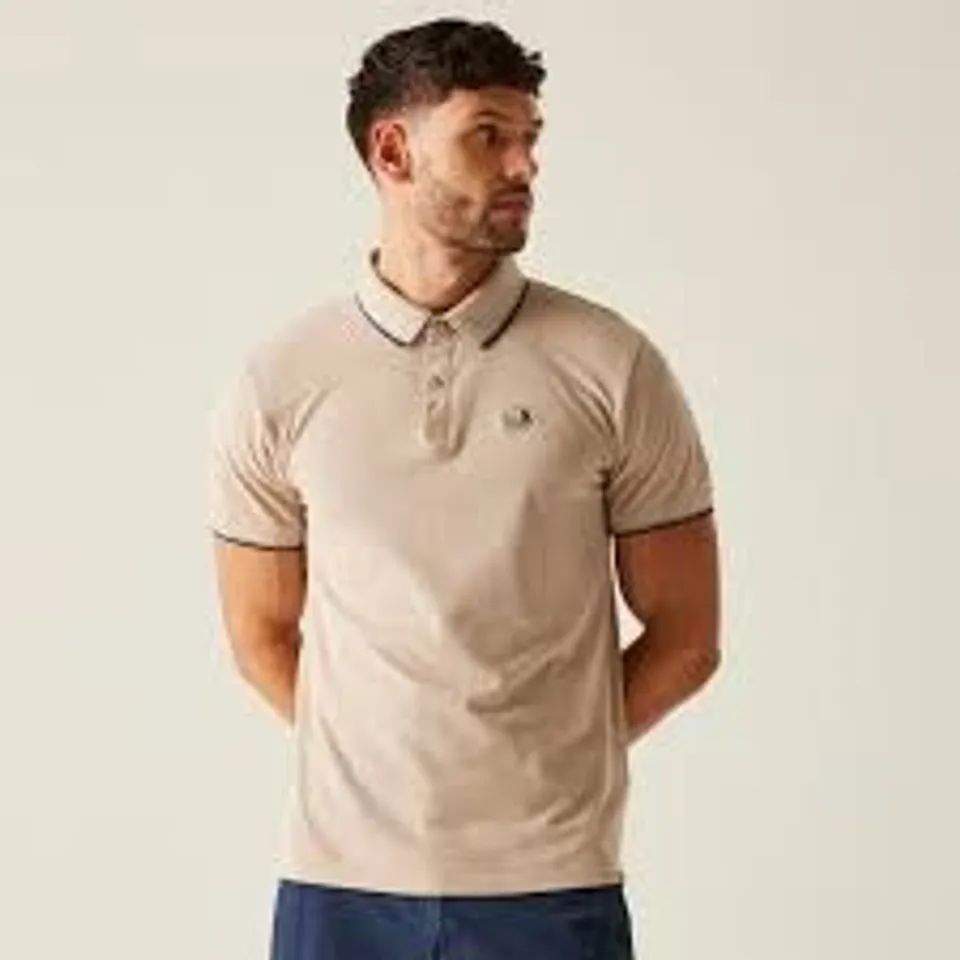 BRAND NEW REGATTA TADEO II POLO SHIRT IN NATURAL - UK 5XL