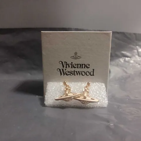 BOXED VIVIENNE WESTWOOD NEIL MINI BAS RELIEF DROP EARRINGS 