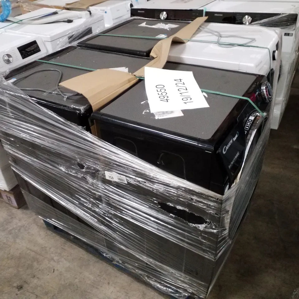 PALLET OF APPROXIMATELY 4 UNPROCESSED RAW RETURN WHITE GOODS TO INCLUDE;