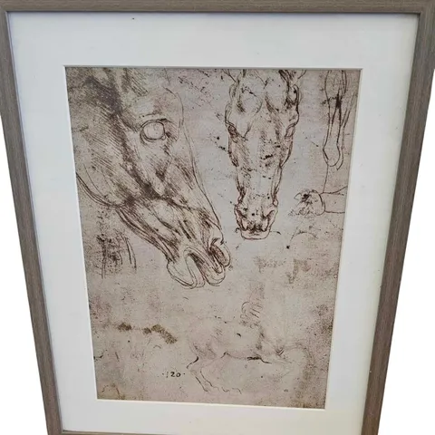 LEONARDO DA VINCI FRAMED REPLICA SKETCH