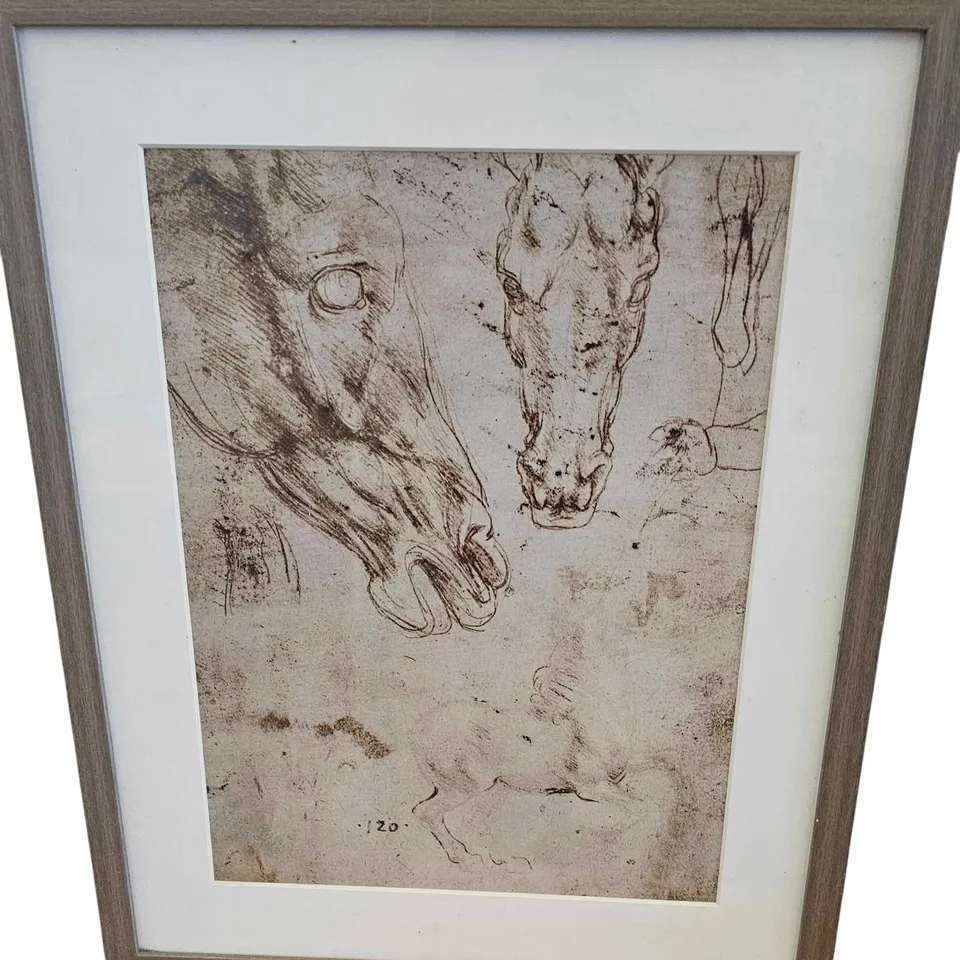 LEONARDO DA VINCI FRAMED REPLICA SKETCH RRP £200