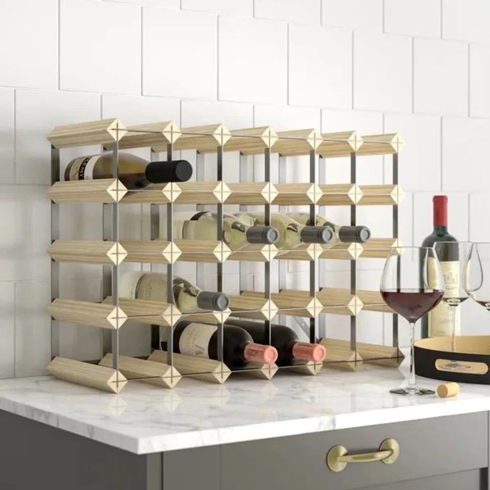 BOXED FELICIA 30 BOTTLE WINE RACK (1 BOX)
