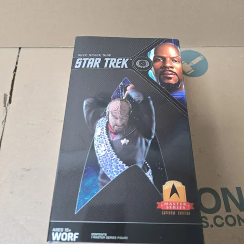 BOX OF APPROXIMATELY 12 STAR TREK DEEP SPACE NINE WORF ACTION FIGURE – MASTER SERIES, LIMITED EDITION