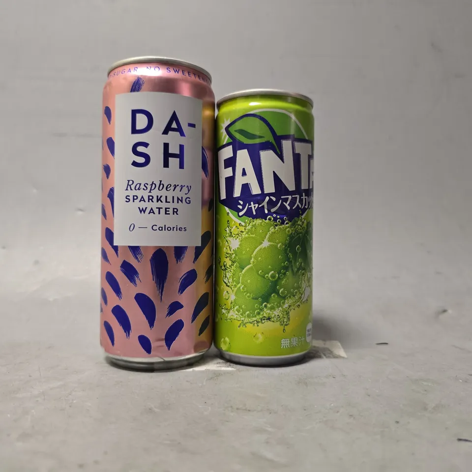 APPROXIMATELY 13 ASSORTED DRINK ITEMS TO INCLUDE - FANTA , DA-SH RASPBERRY  SPARKLING WATER 