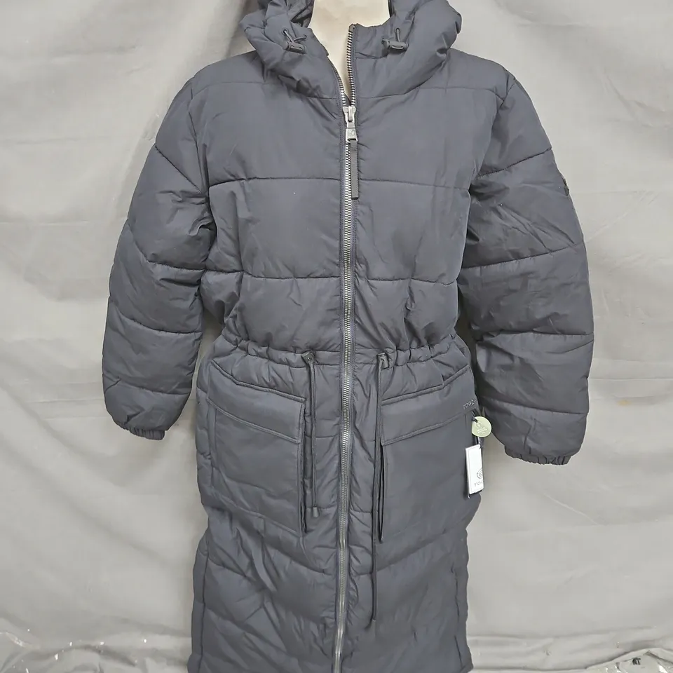 TOG24 BAWTRY WOMENS LONGLINE JACKET IN BLACK SIZE 12