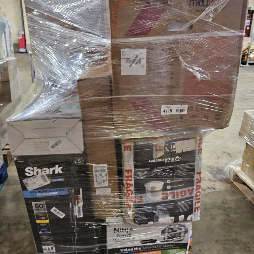 PALLET OF APPROXIMATELY 16 UNPROCESSED RAW RETURN HOUSEHOLD AND ELECTRICAL GOODS TO INCLUDE;