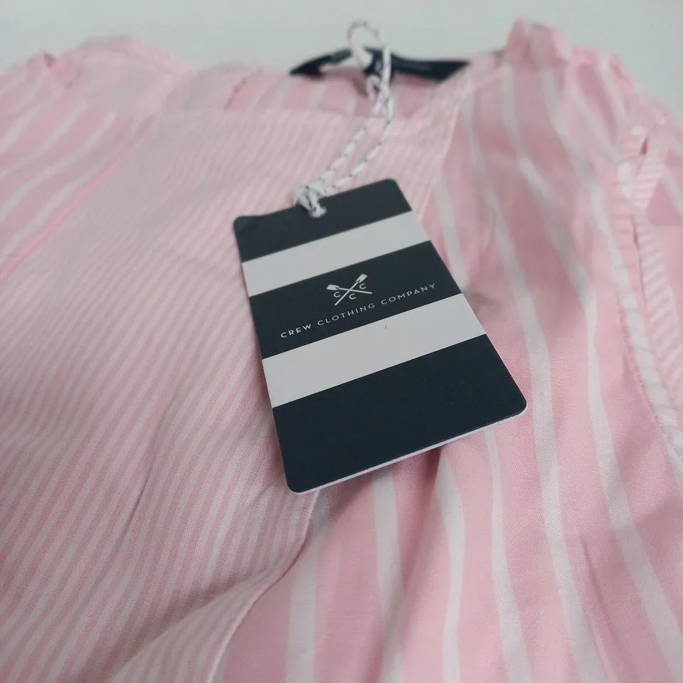 CREW CLOTHING COMPONY FLO STRIPE FIT-AND-FLARE DRESS – ORCHID PINK, UK SIZE 14