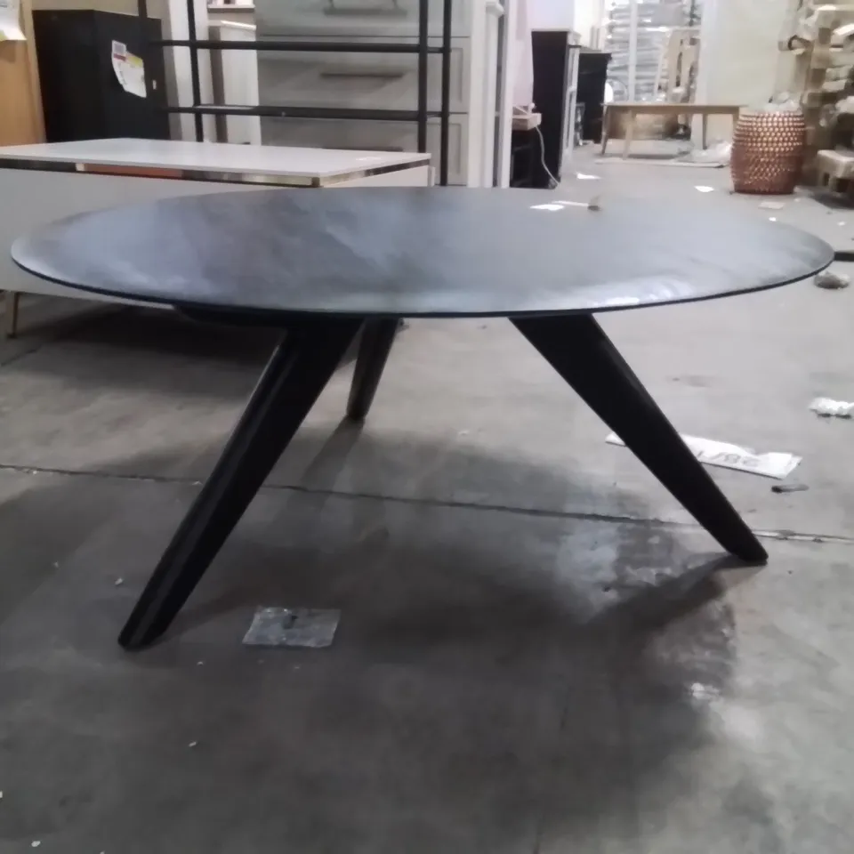 NICOSIA SOLID WOOD COFFEE TABLE BLACK