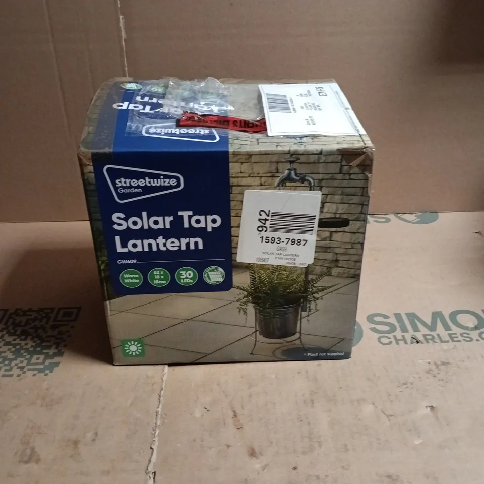 STREETWIZE GARDEN SOLAR TAP LANTERN BOXED