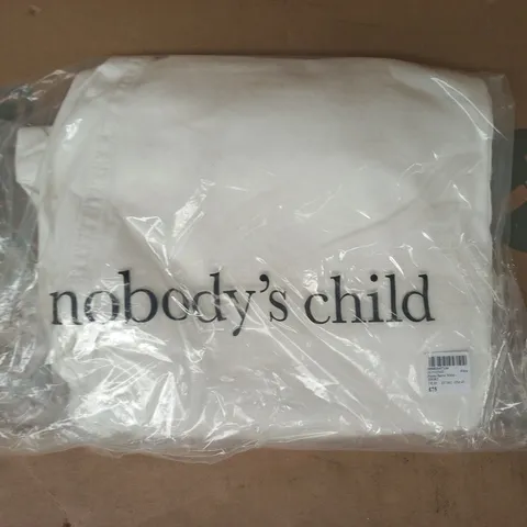 BAGGED NOBODY'S CHILD PUTNEY BARREL SHORTS IN WHITE SIZE UK 8S