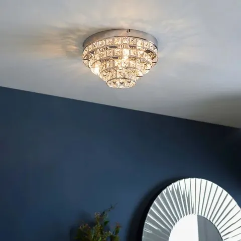 BOXED VOGUE MOTOWN 4 LIGHT JEWEL FLUSH CEILING LIGHT (1 BOX)
