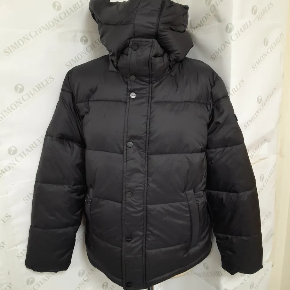 GABES LONDON HOODED PUFFED JACKET IN BLACK SIZE XS