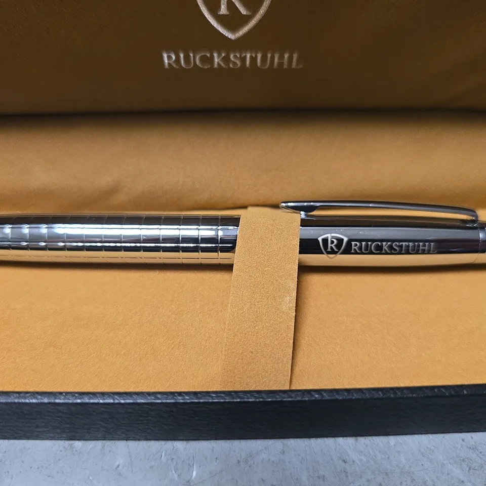 RUCKSTUHL STAINLESS STEEL LUXURY PEN IN GIFT BOX