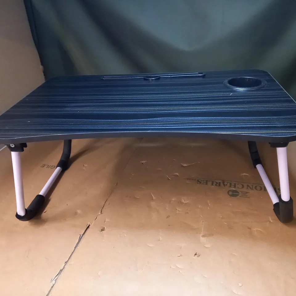MODERN FOLDING LAP TRAY WITH DRINK AND TABLET HOLDER 60X40CM