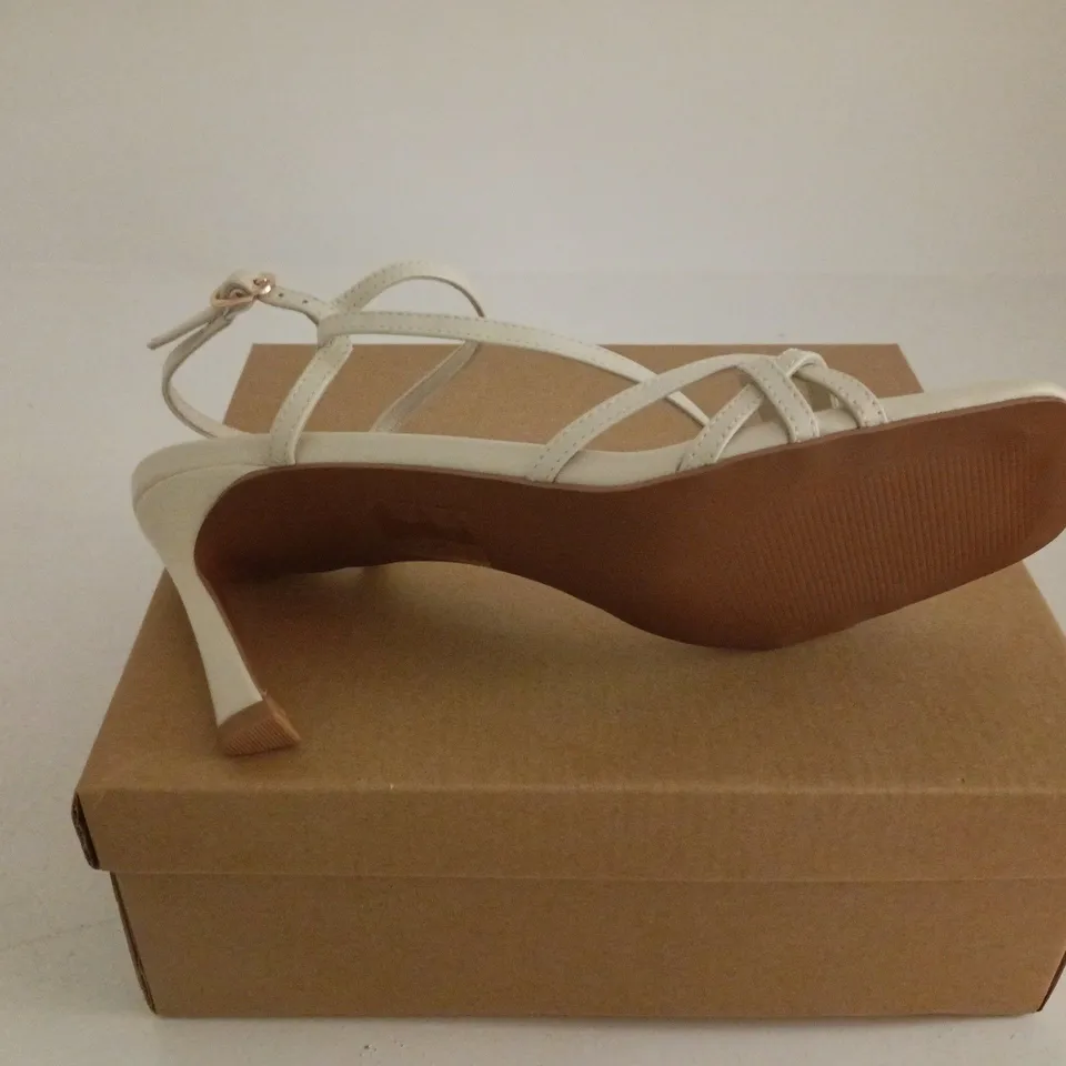 NOBODYS CHILD STRAPPY HIGH HEEL OTHER WHITE UK 8 BOXED