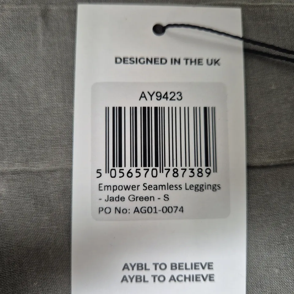 AYBL EMPOWER SEAMLESS LEGGINGS – JADE GREEN – UK SIZE S