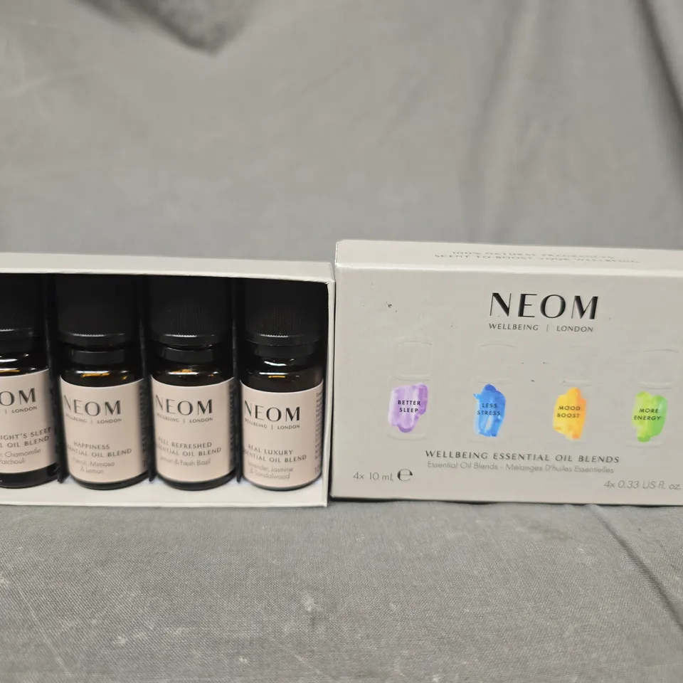 NEOM WELLBEING ESSENTIAL OIL BLENDS - 4X10ML