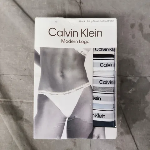 CALVIN KLEIN PACK OF 5 COTTON STRETCH STRING BIKINI SIZE MEDIUM