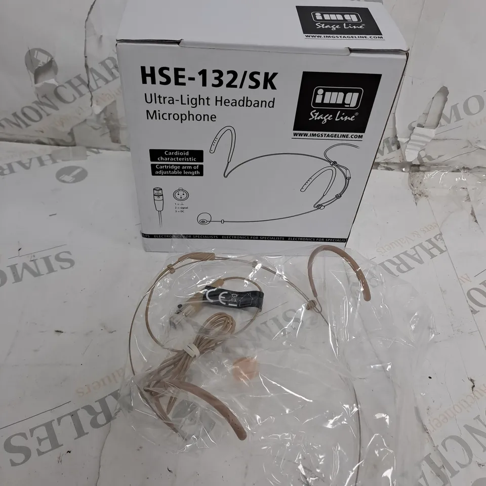 MONACOR HSE-132/SK ULTRA-LIGHT HEADBAND MICROPHONE