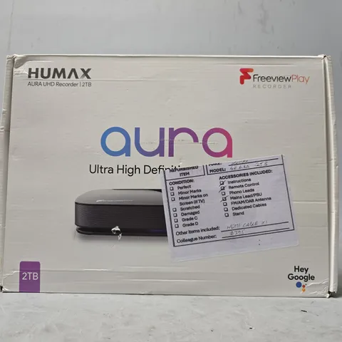 BOXED HUMAX AURA UHD RECORDER 2TB