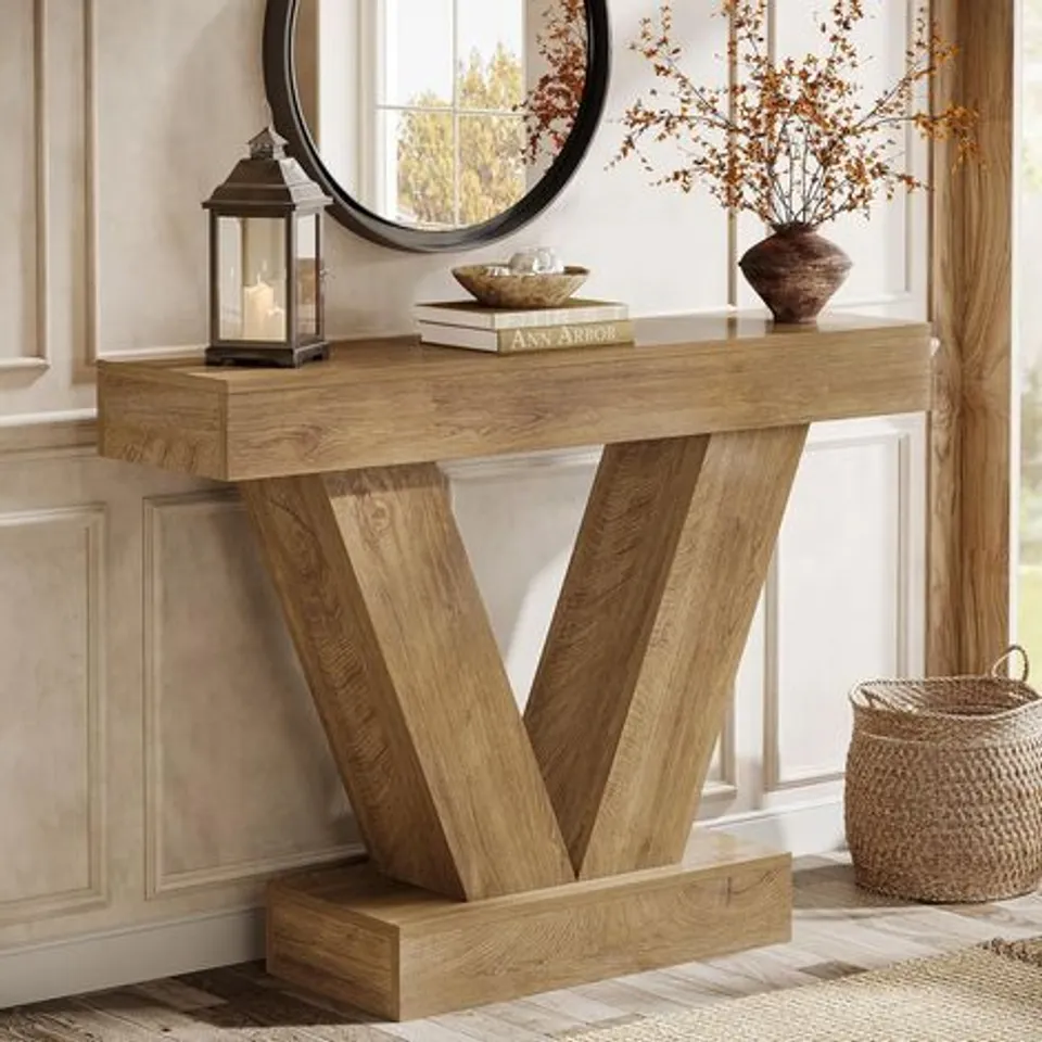 BOXED CONSOLE TABLE - BROWN (1 BOX)