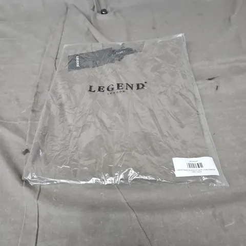 LEGEND LONDON MUSCLE FIT T SHIRT PLAIN CHARCOAL GREY MEDIUM