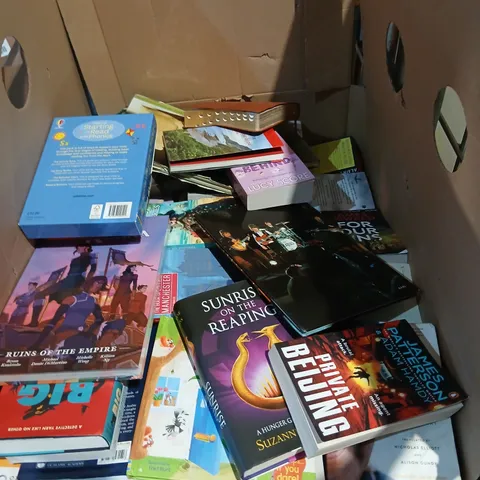 LARGE QUANTITY OF ASSORTED BOOKS TO INCLUDE EDUCATIONAL, COOKBOOKS, FICTION ETC - COLLECTION ONLY