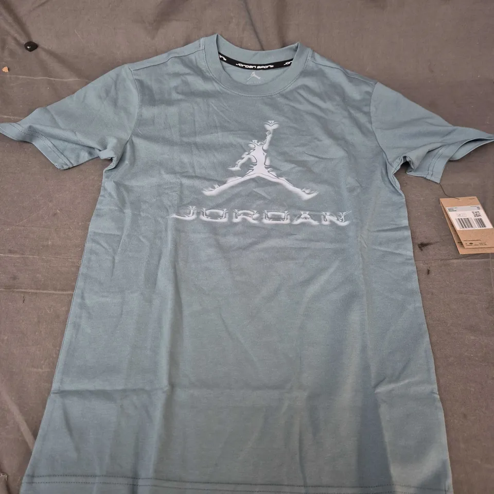 JORDAN BRAND T-SHIRT – LIGHT BLUE, JUMPMAN LOGO  - XS