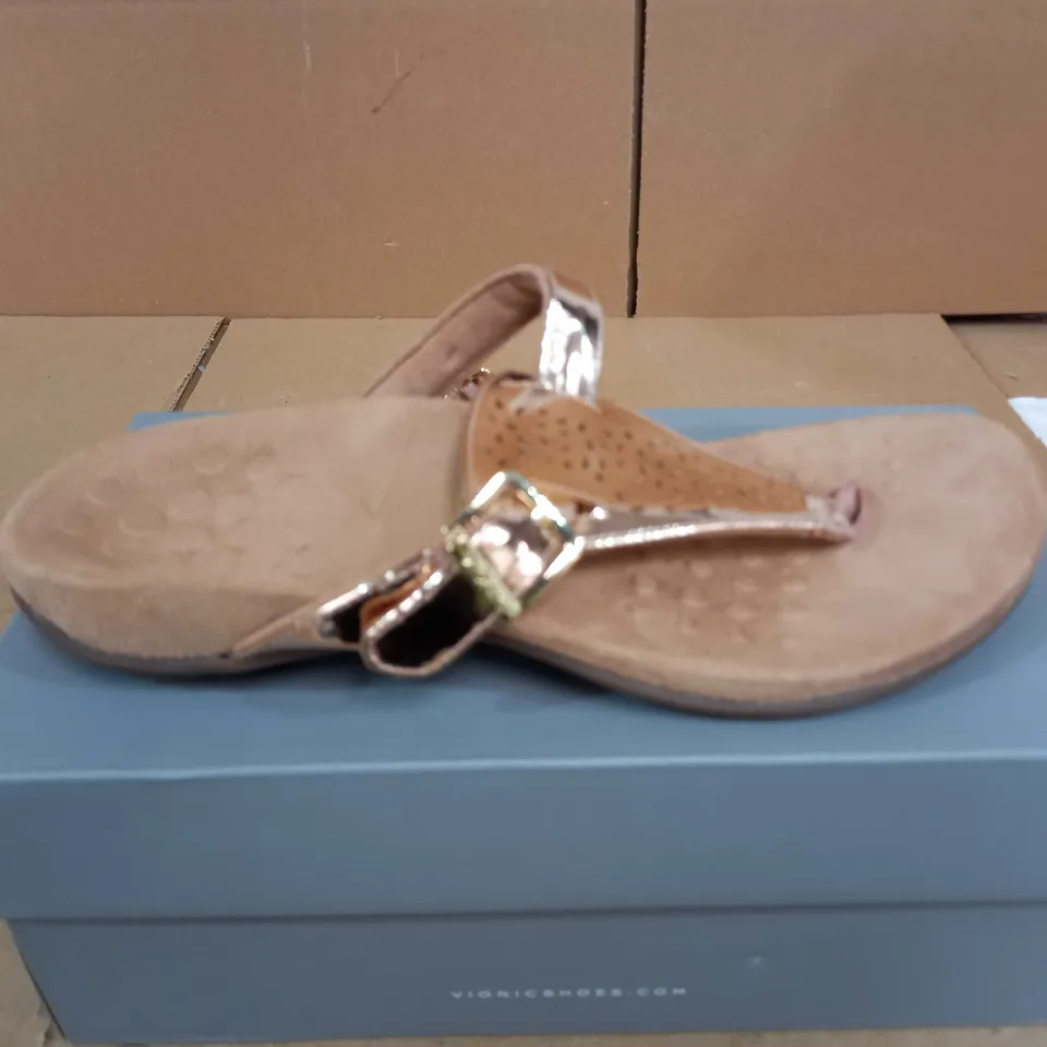 VIONIC SANDALS - ROSE GOLD FLIP-FLOPS UK SIZE 5