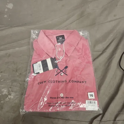 CREW CLOTHING COMPANY CORD OVERSHIRT – ROSE, UK 16