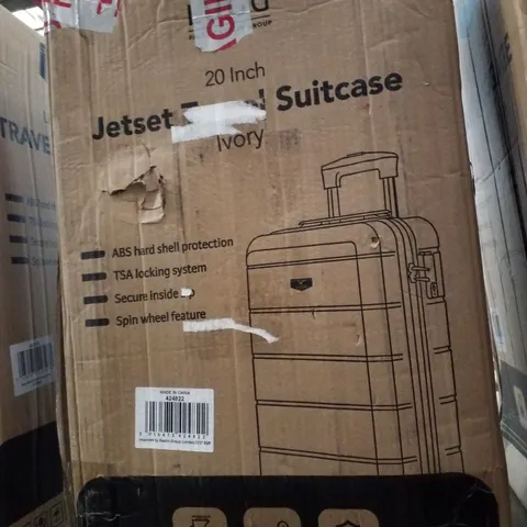 BOXED LUGG 20" JETSET TRAVEL SUITCASE - IVORY 