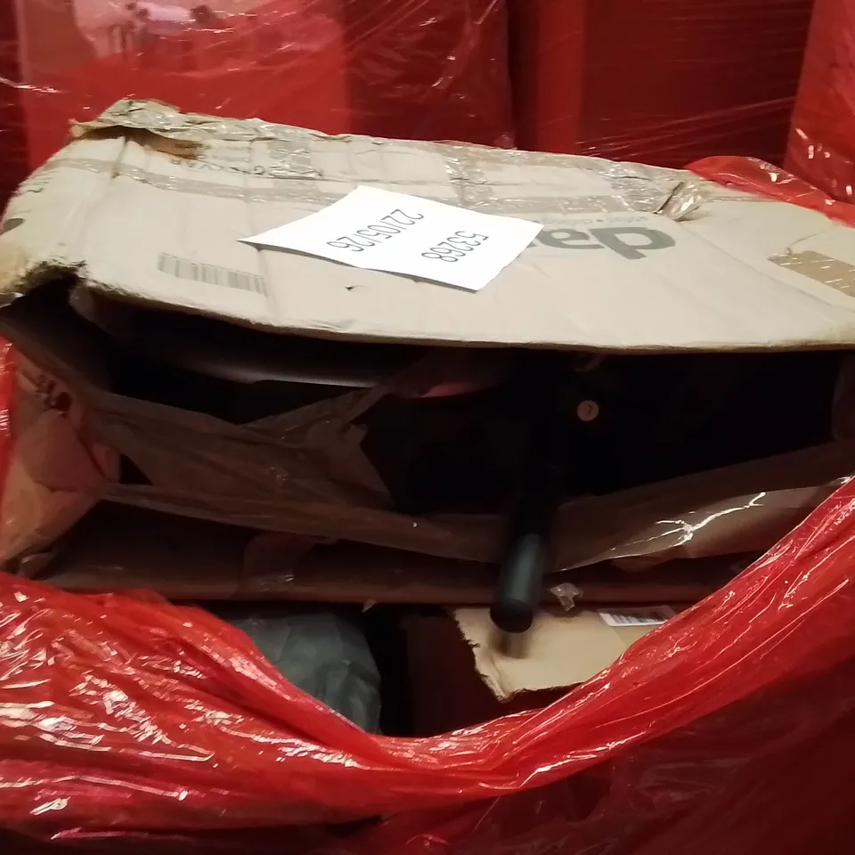 PALLET OF ASSORTED HOUSEHOLD GOODS AND PRODUCTS TO INCLUDE;GYM MACHINE,HAMMER