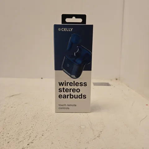 CELLY WIRELESS STEREO EARBUDS BOXED TOUCH REMOTE CONTROLS